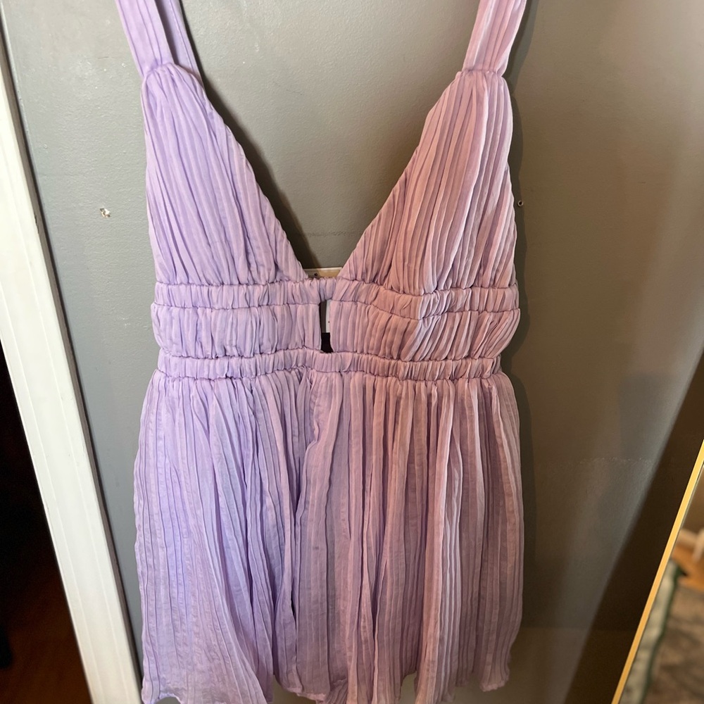 Vici Lavender Pleated Dress